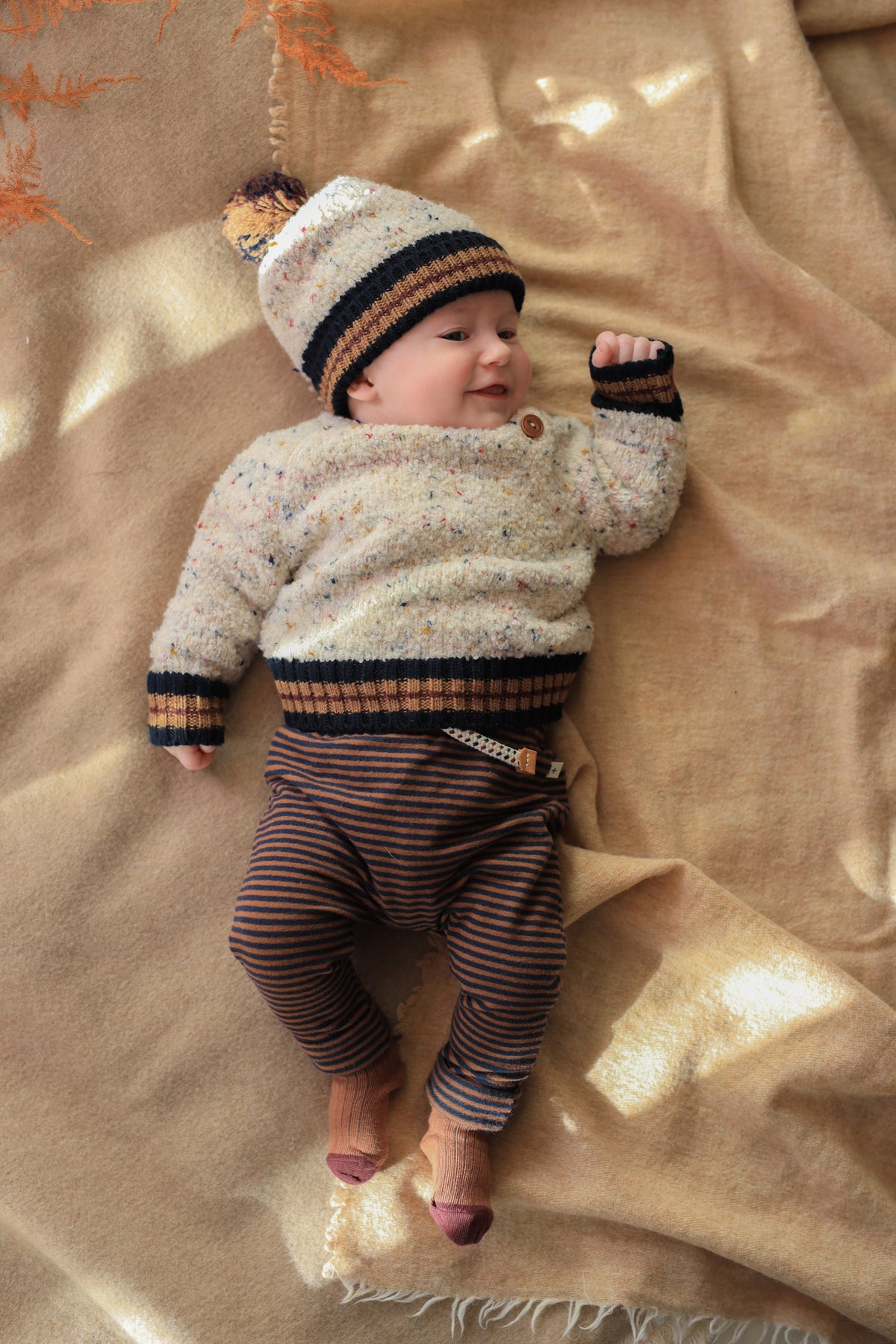 1+ In The Family Baby And Child Henrik Pants Castagna Brown Stripes