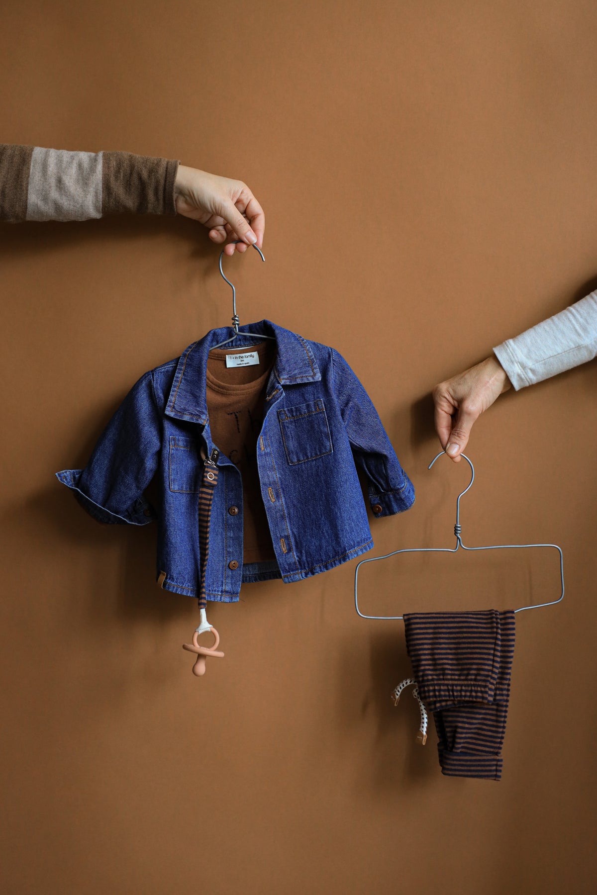 1+ In The Family Baby And Child Henrik Pants Castagna Brown Stripes