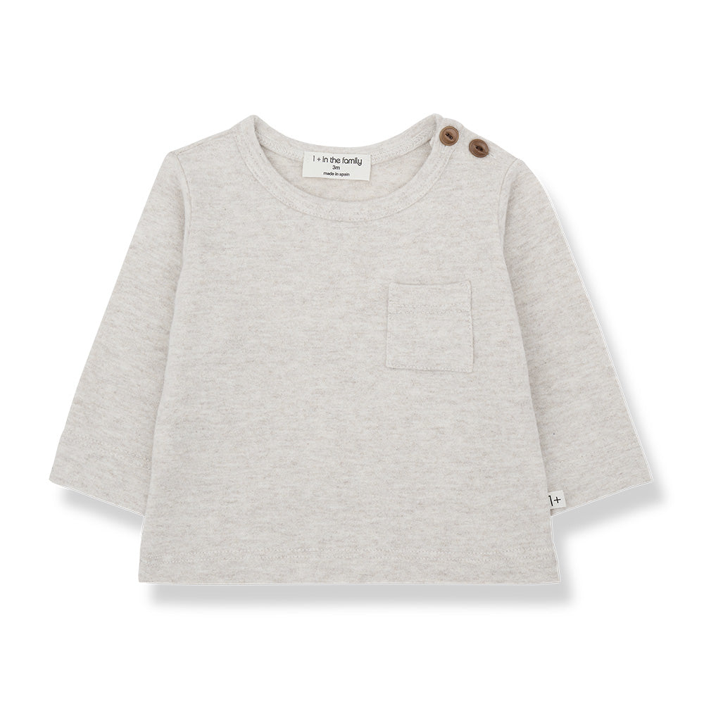 1+ In The Family Baby And Child Oriol T-shirt Rice Cream