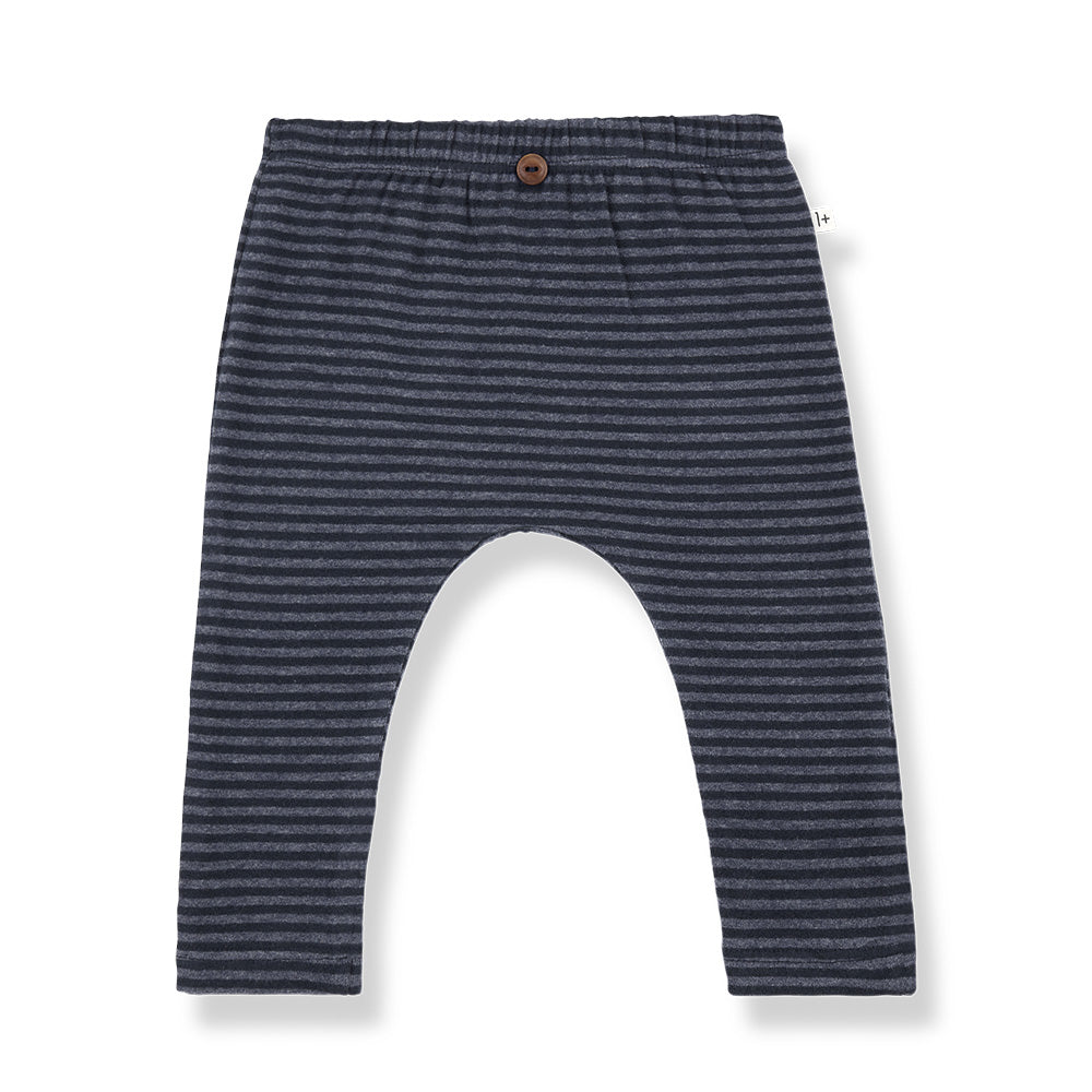 1+ In The Family Baby And Child Pia Leggings Denim Blue Stripes