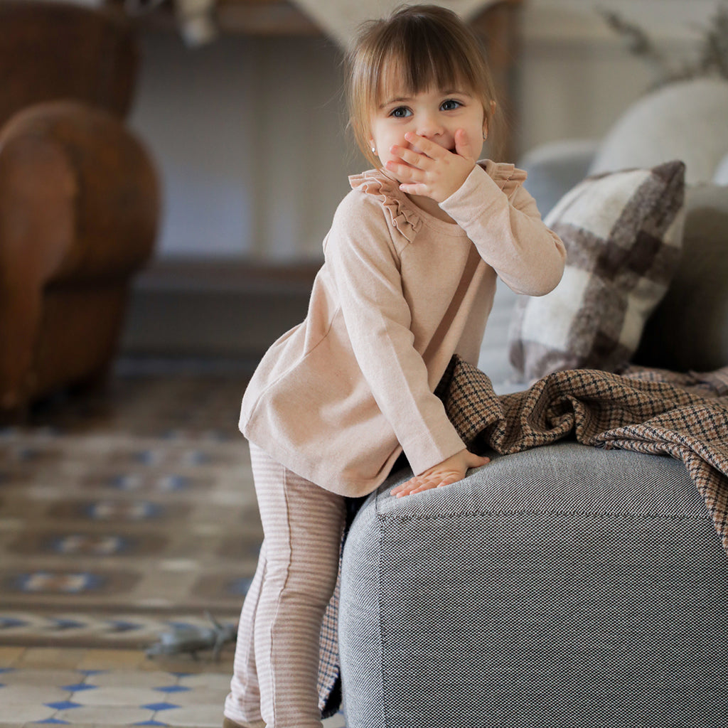 1+ In The Family Baby And Child Pia Leggings Light Pink Stripes