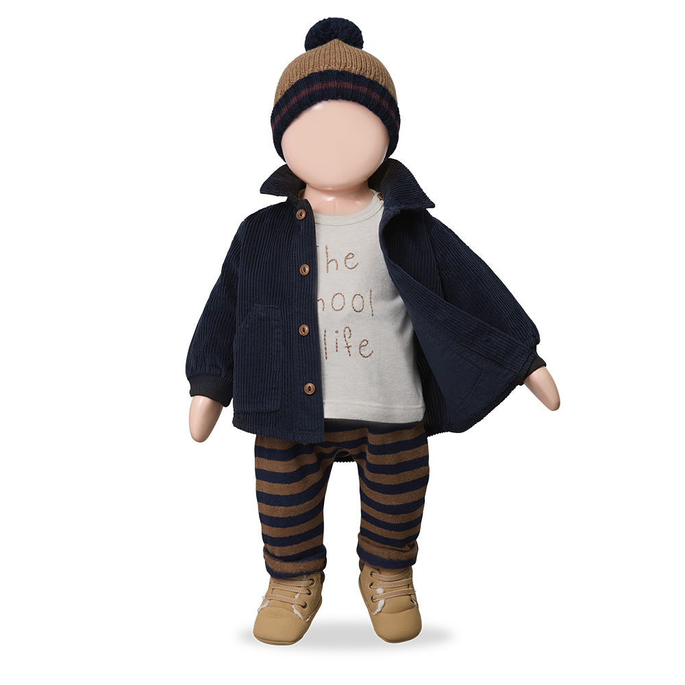1+ In The Family Baby And Child Uriel Pants Castagna Brown Stripes