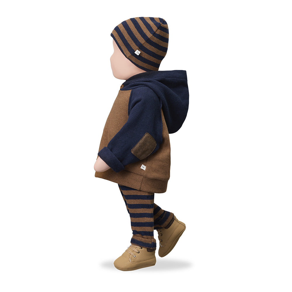1+ In The Family Baby And Child Uriel Pants Castagna Brown Stripes