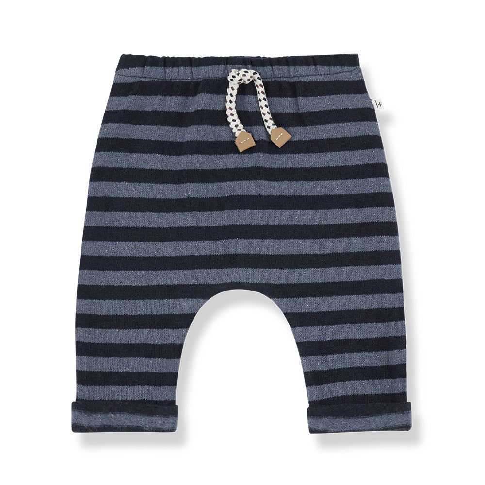 1+ In The Family Baby And Child Uriel Pants Denim Blue Stripes