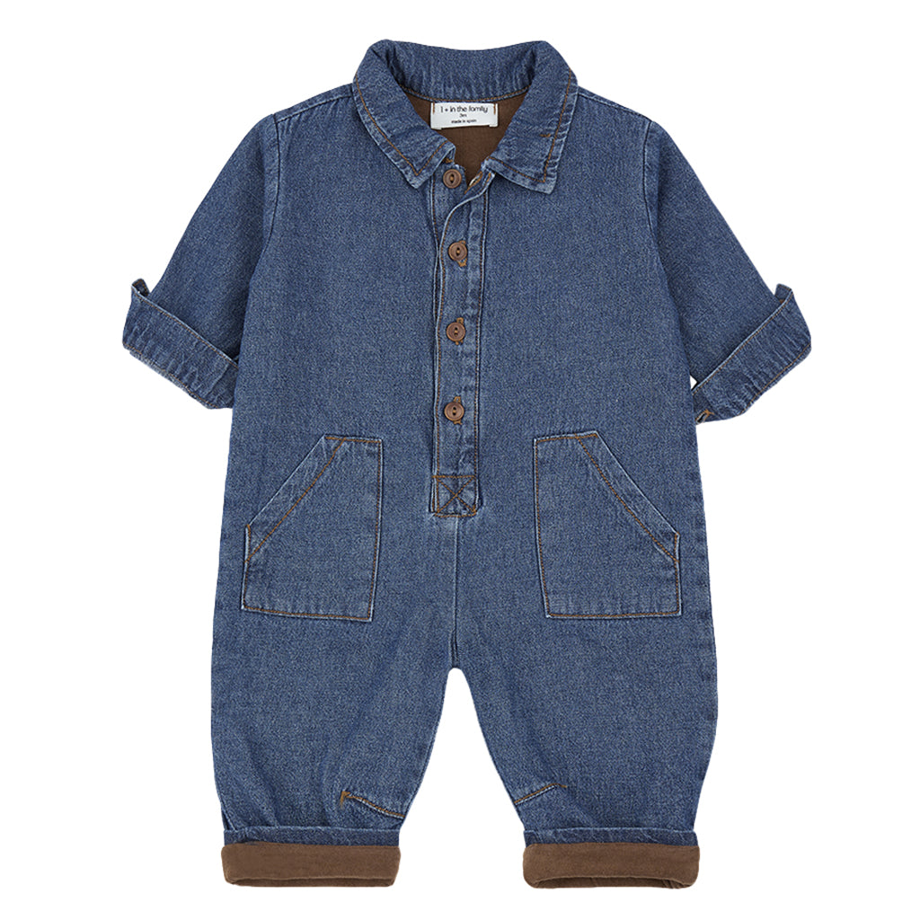 1+ In The Family Baby And Child Vitus Jumpsuit Denim Blue