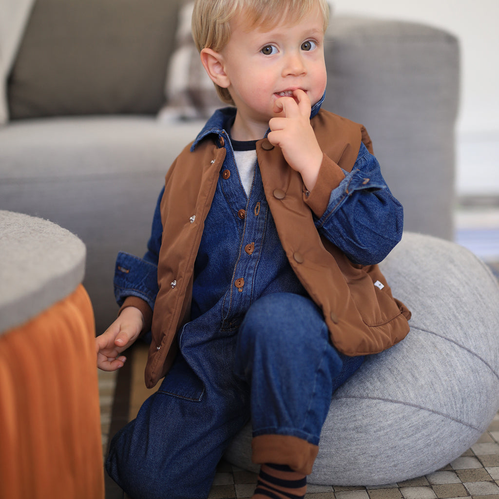 1+ In The Family Baby And Child Vitus Jumpsuit Denim Blue