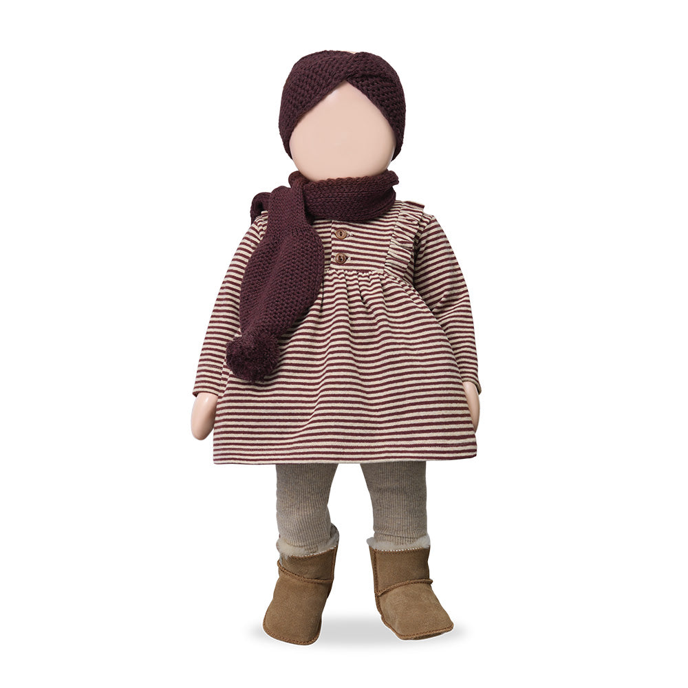 1+ In The Family Baby Bruna Scarf Melanzana Red