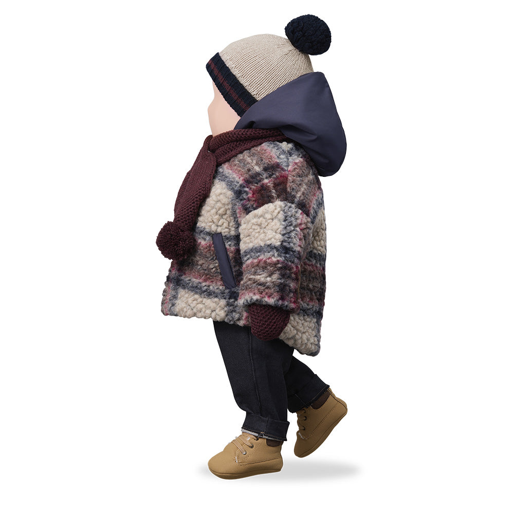 1+ In The Family Baby Bruna Scarf Melanzana Red