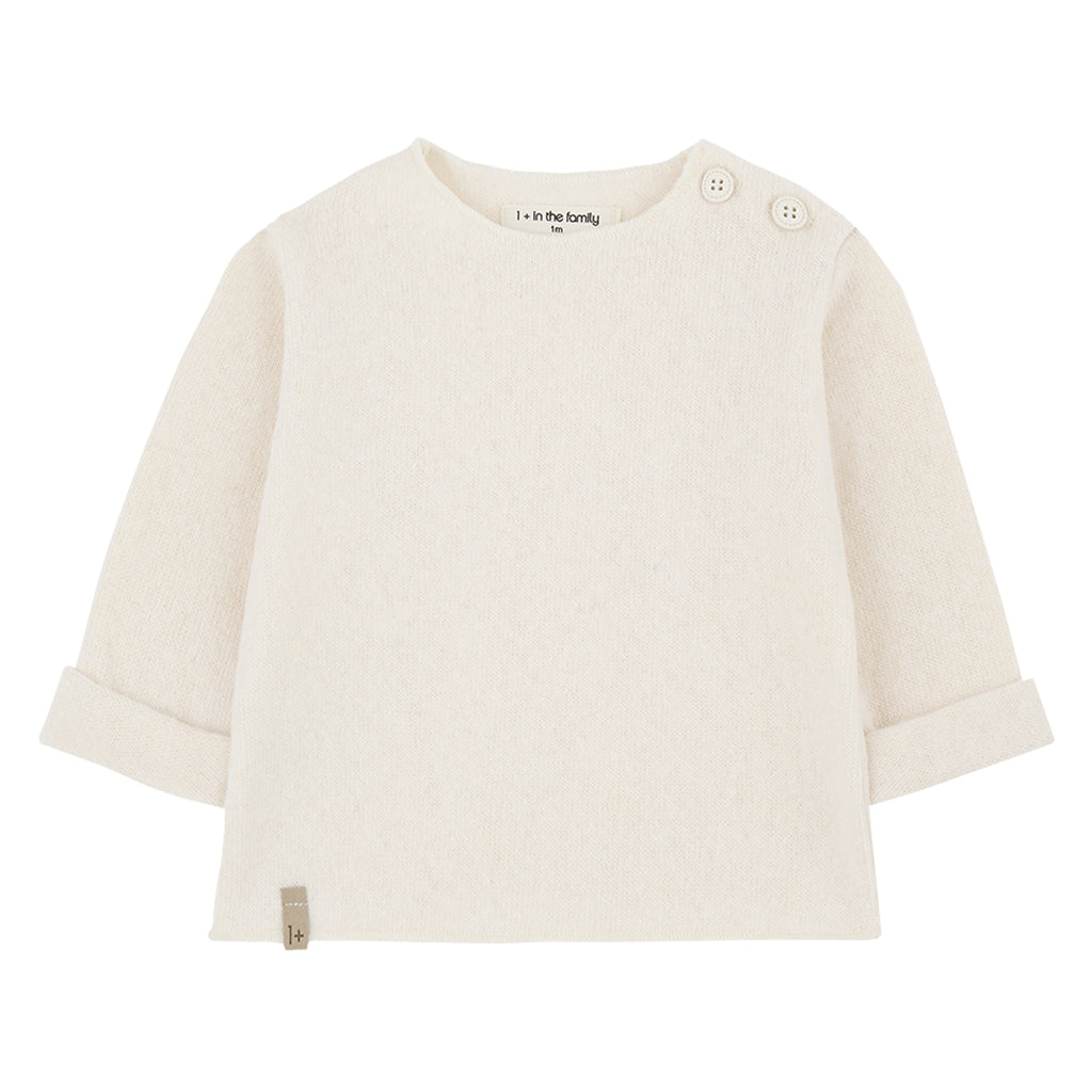 1+ In The Family Baby Chapin T-shirt Ecru Cream