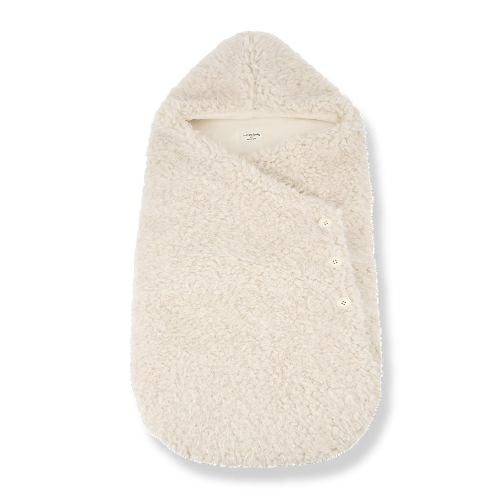 1+ In The Family Baby Corina Furry Nest Ecru Cream