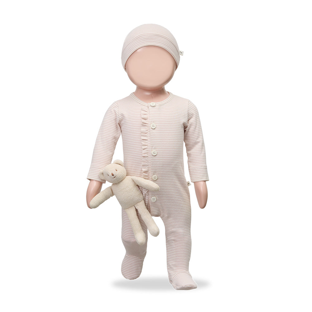 1+ In The Family Baby Gio Hat Light Pink Stripes