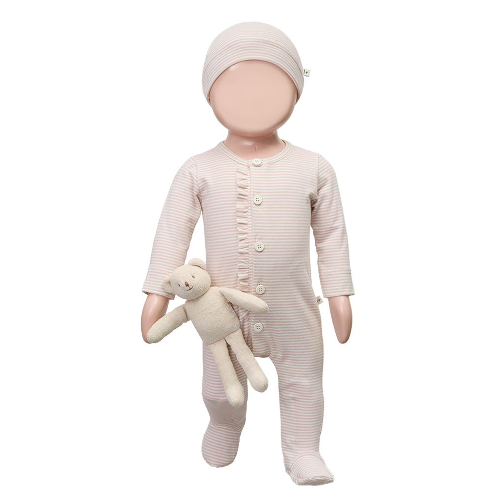 1+ In The Family Baby Gio Hat Light Pink Stripes