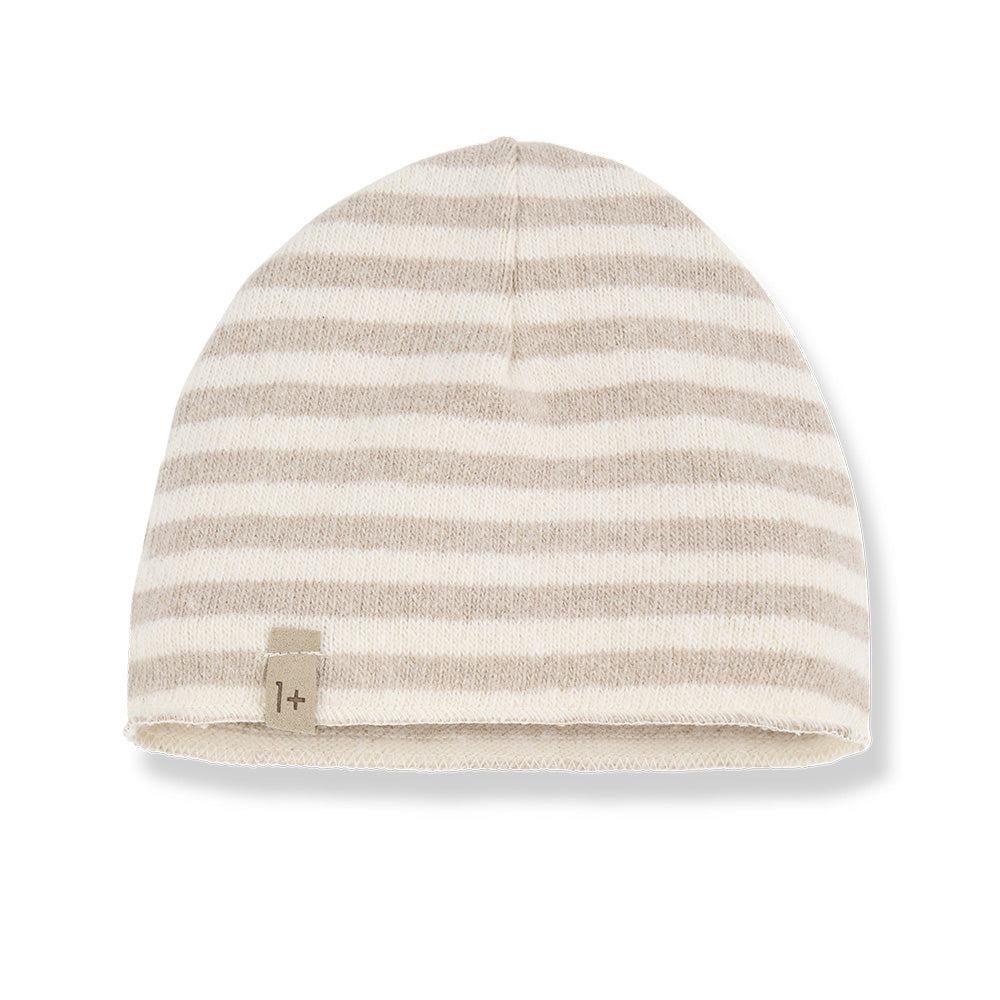 1+ In The Family Baby Honore Hat Beige Stripes