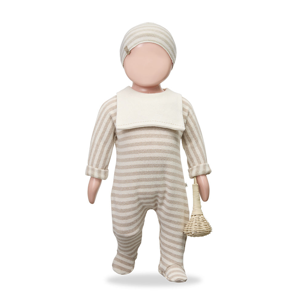 1+ In The Family Baby Honore Hat Beige Stripes