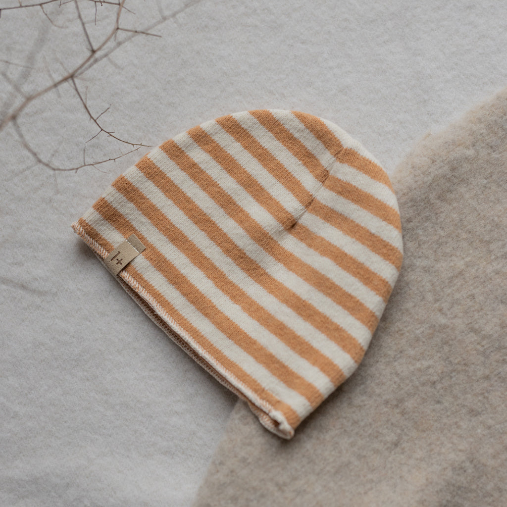 1+ In The Family Baby Honore Hat Biscotto Brown Stripes