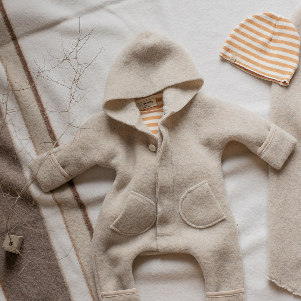 1+ In The Family Baby Honore Hat Biscotto Brown Stripes