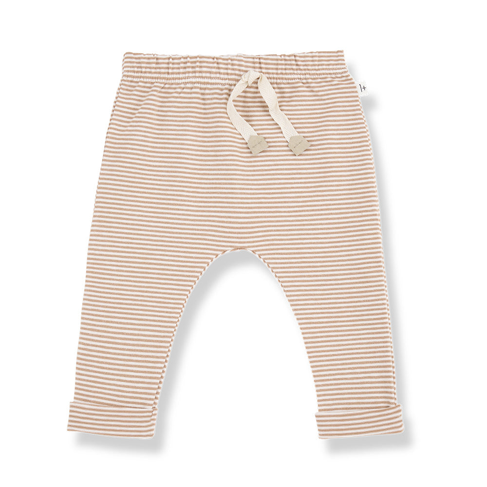 1+ In The Family Baby Hugo Pants Biscotto Brown Stripes