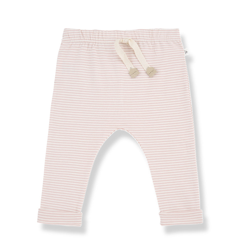 1+ In The Family Baby Hugo Pants Light Pink Stripes