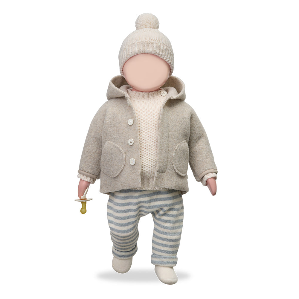 1+ In The Family Baby Jannick Hooded Jacket Beige