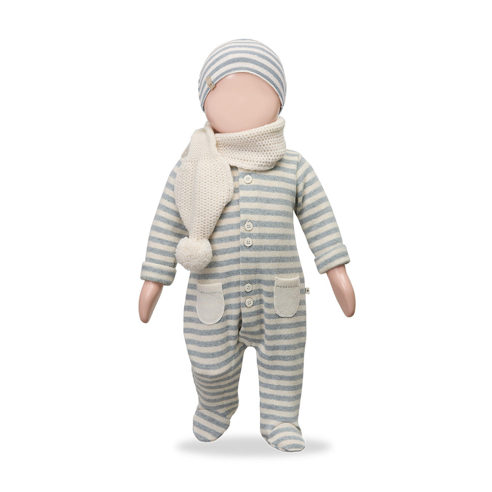 1+ In The Family Baby Milo Jumpsuit Nuvola Blue Stripes