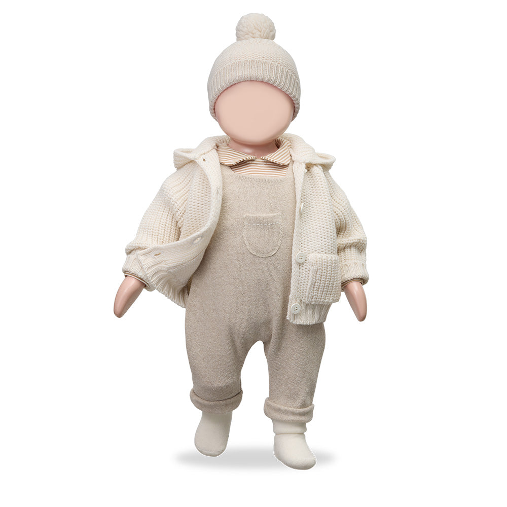 1+ In The Family Baby Morten Hooded Cardigan Ecru Cream
