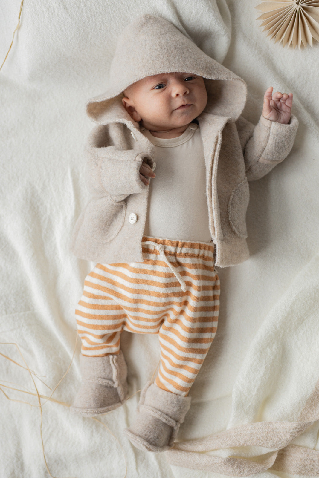 1+ In The Family Baby Vicens Pants Biscotto Brown Stripes