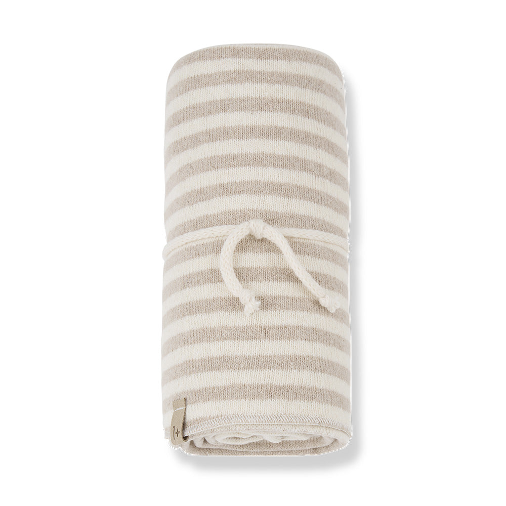 1+ In The Family Jeanine Blanket Beige Stripes