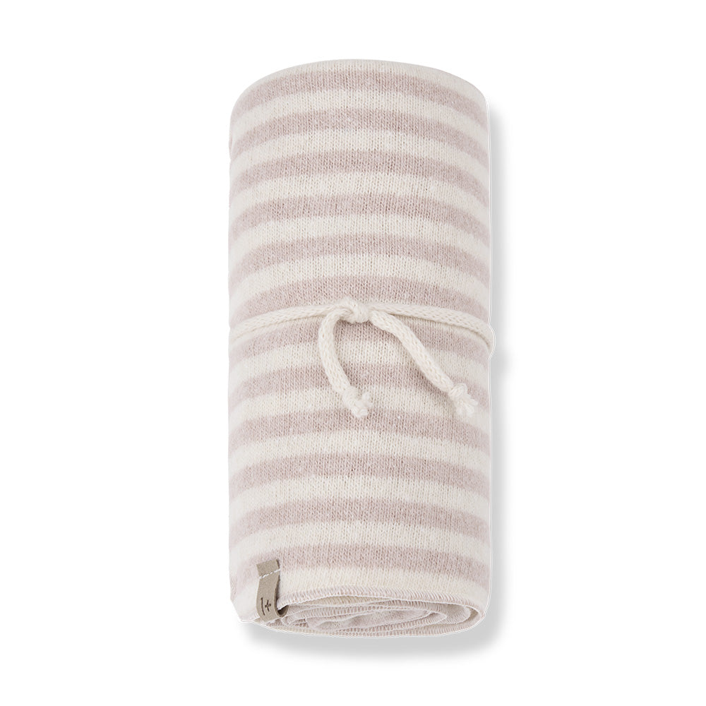 1+ In The Family Jeanine Blanket Light Pink Stripes