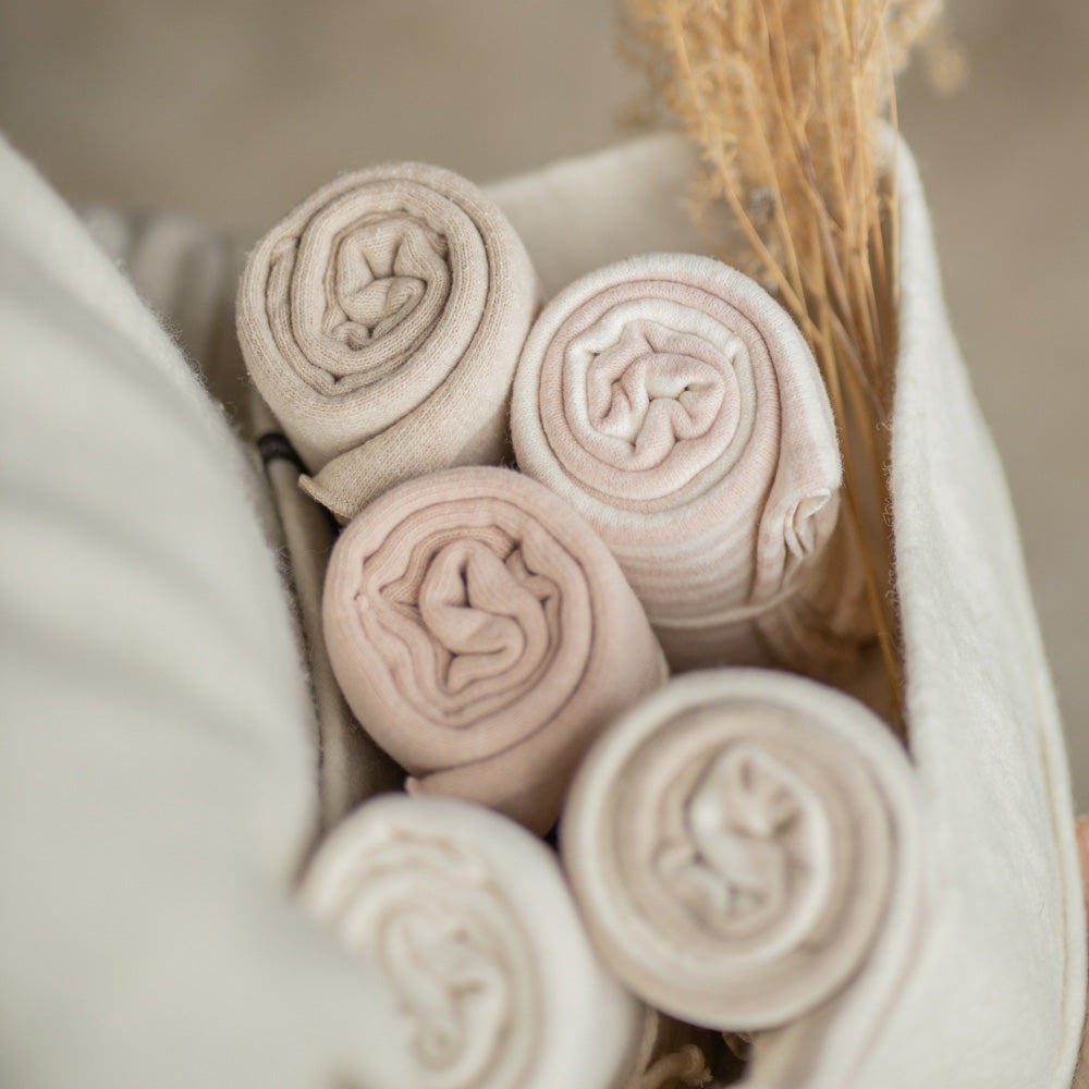 1+ In The Family Jeanine Blanket Light Pink Stripes