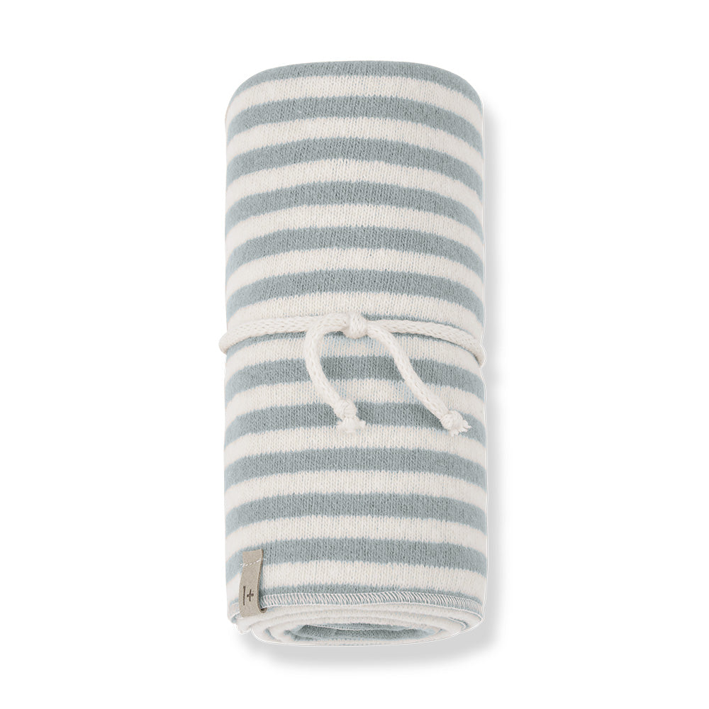 1+ In The Family Jeanine Blanket Nuvola Blue Stripes