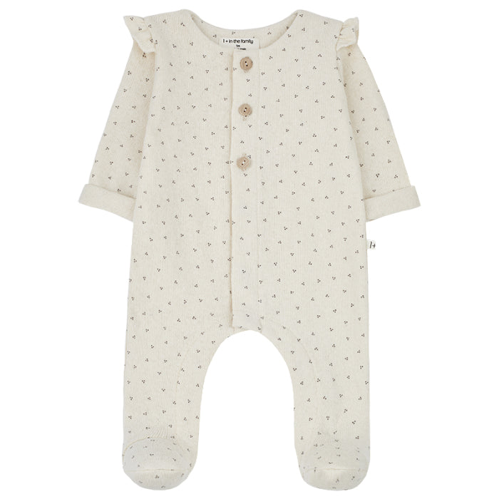 1+ In The Family Baby Alina Jumpsuit Ecru Cream With Dots