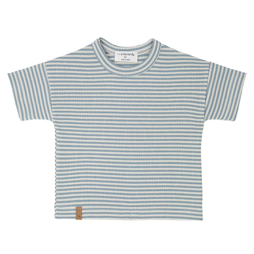 1+ In The Family Baby And Child Aristide T-shirt Shark Blue Stripes