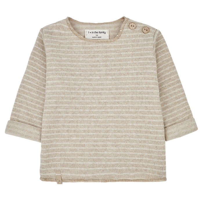 1+ In The Family Baby Aubin T-shirt Beige Stripes