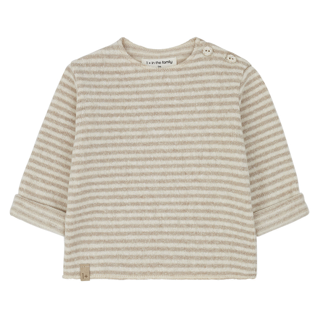 1+ In The Family Baby Aubin T-shirt Beige Stripes