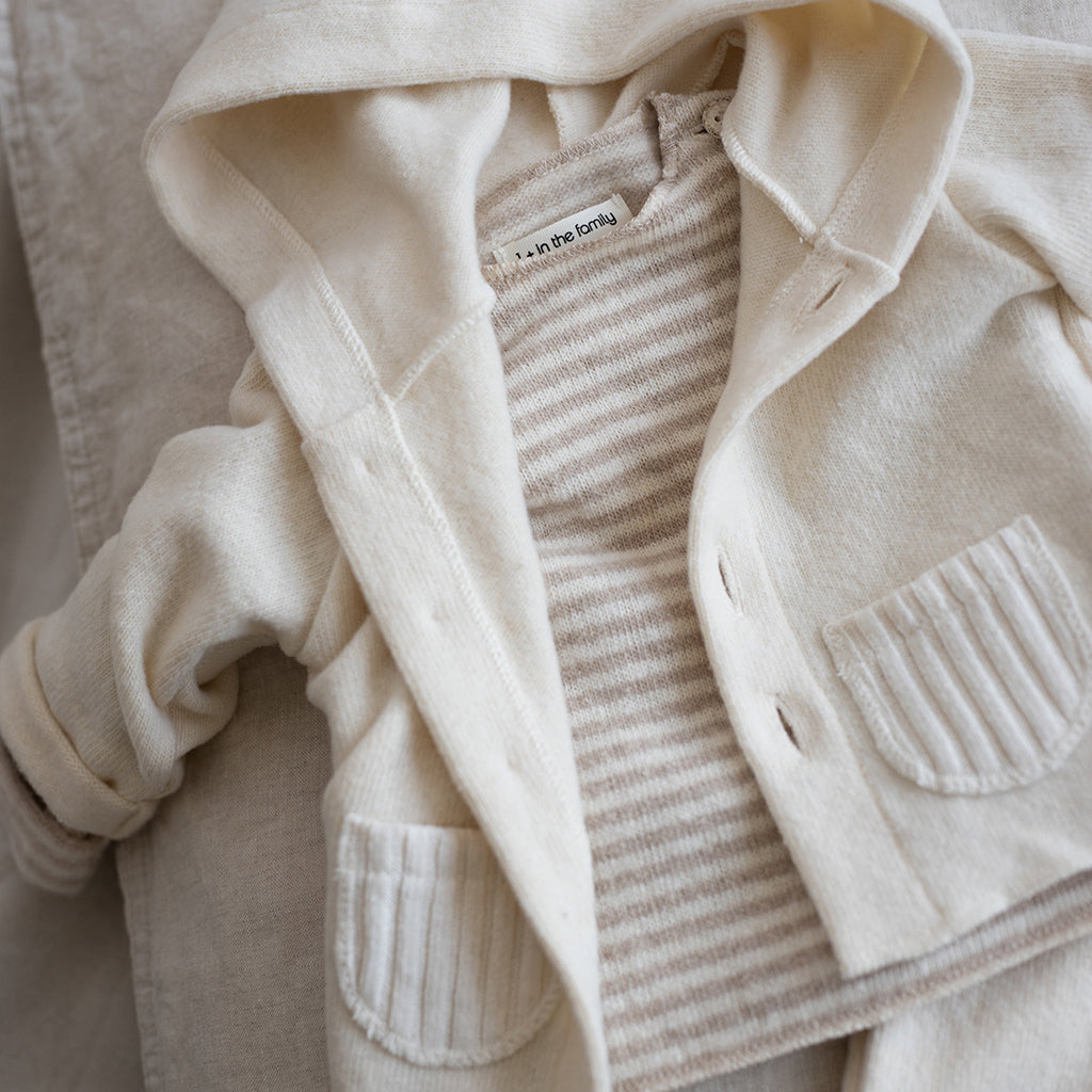 1+ In The Family Baby Aubin T-shirt Beige Stripes