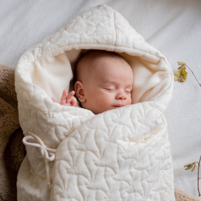 1+ In The Family Baby Corine Quilted Nest Ecru Cream