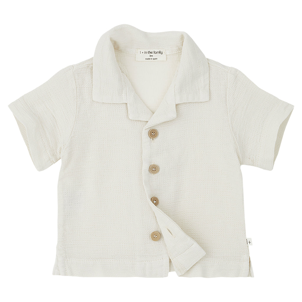1+ In The Family Baby And Child David Shirt Ivory Cream