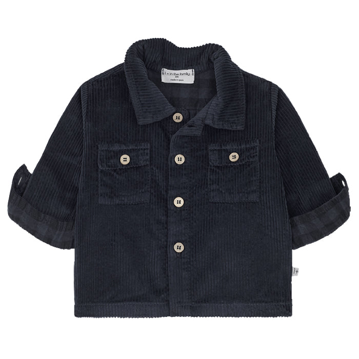 1+ In The Family Baby And Child Dries Shirt Navy Blue