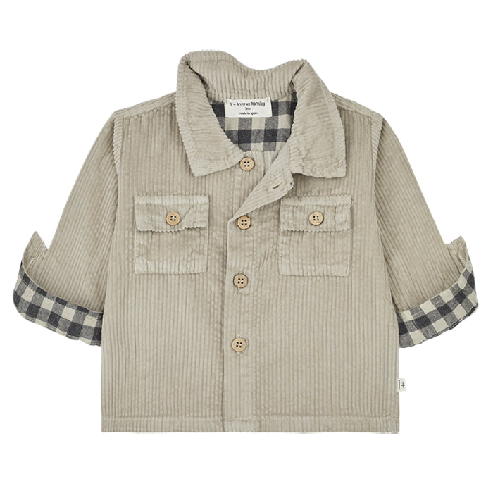 1+ In The Family Baby And Child Dries Shirt Taupe
