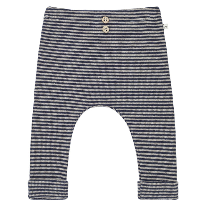 1+ In The Family Baby And Child Edwin Leggings Navy And Taupe Stripes
