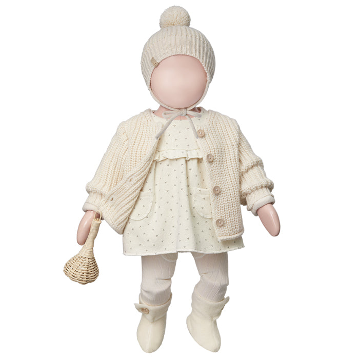 1+ In The Family Baby Elke Dress Ecru Cream With Dots