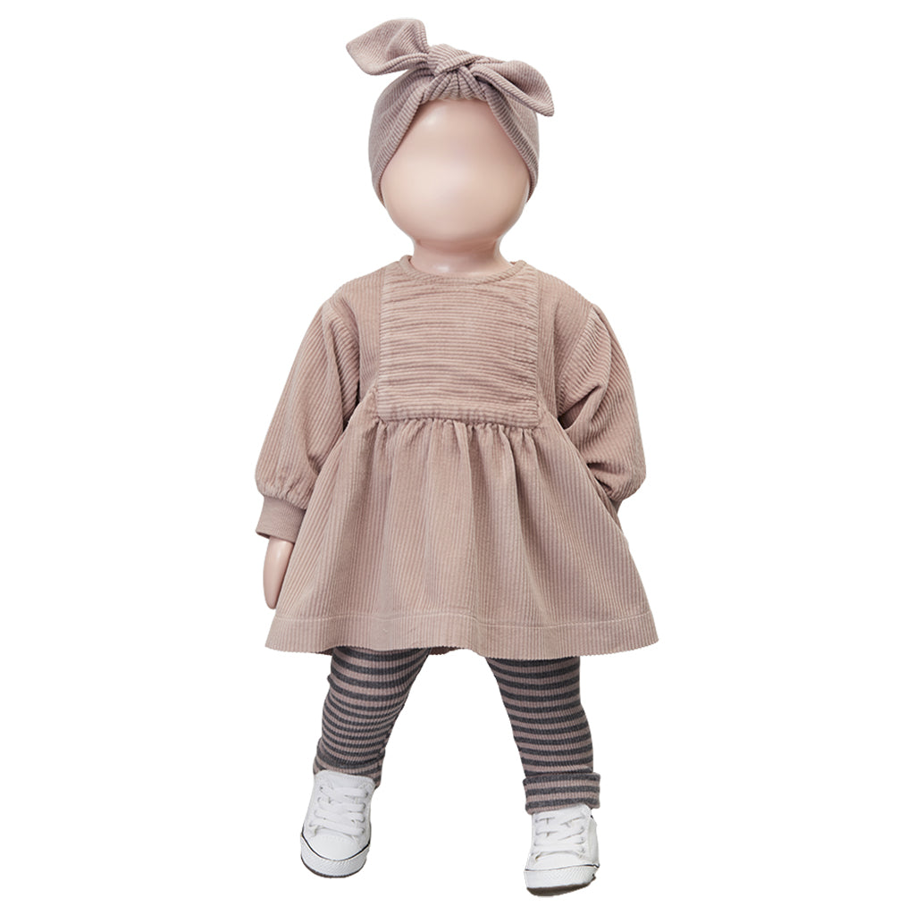 1+ In The Family Baby And Child Eusebi Leggings Old Rose Pink Stripes