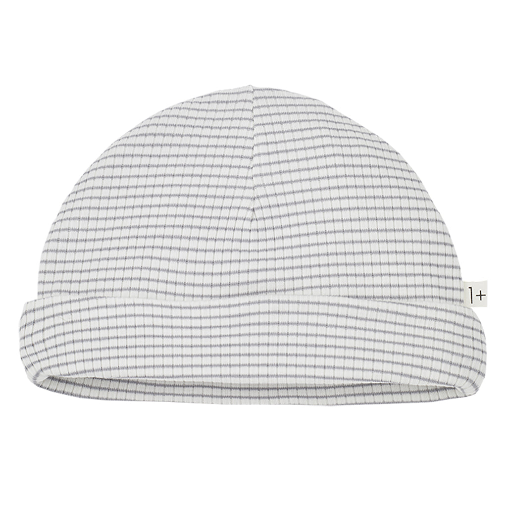1+ In The Family Baby Gio Hat Smoky Grey Stripes