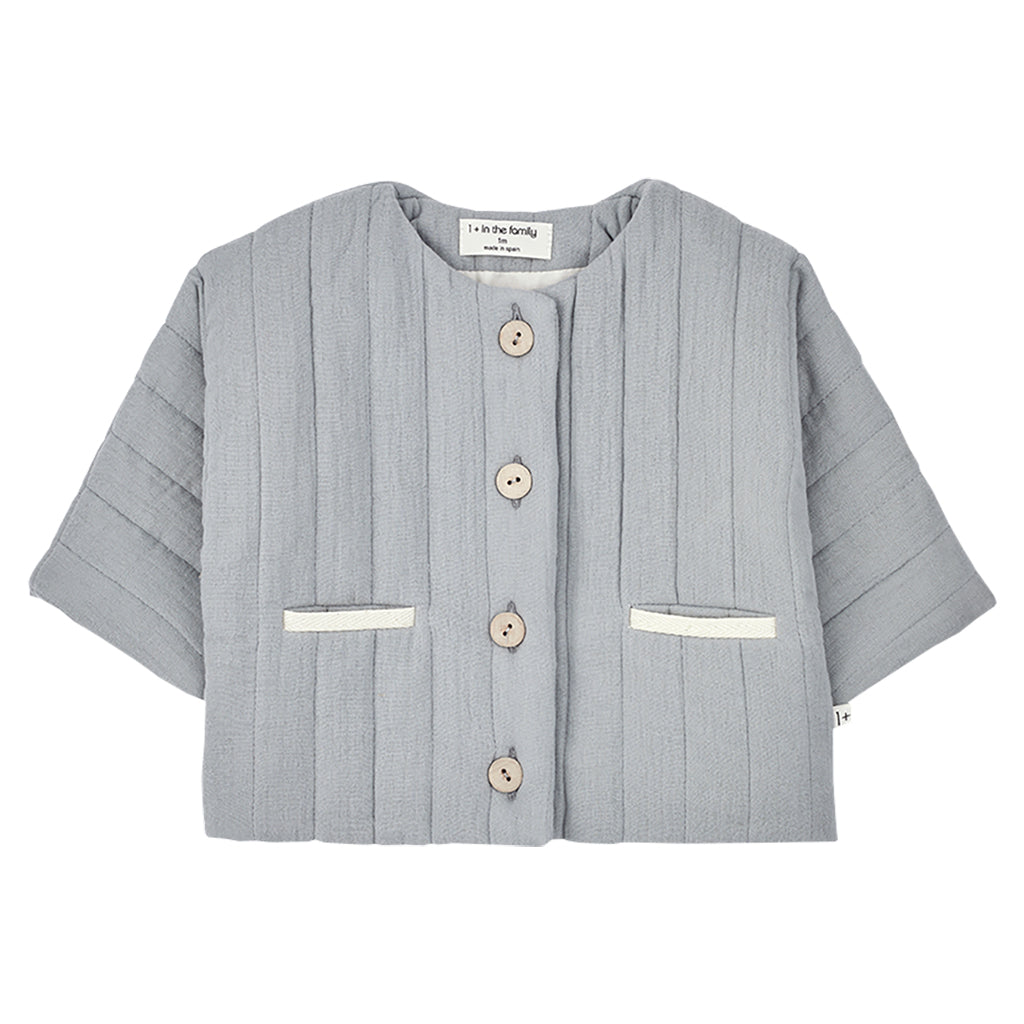 1+ In The Family Baby Heidi Quilted Jacket Smoky Grey
