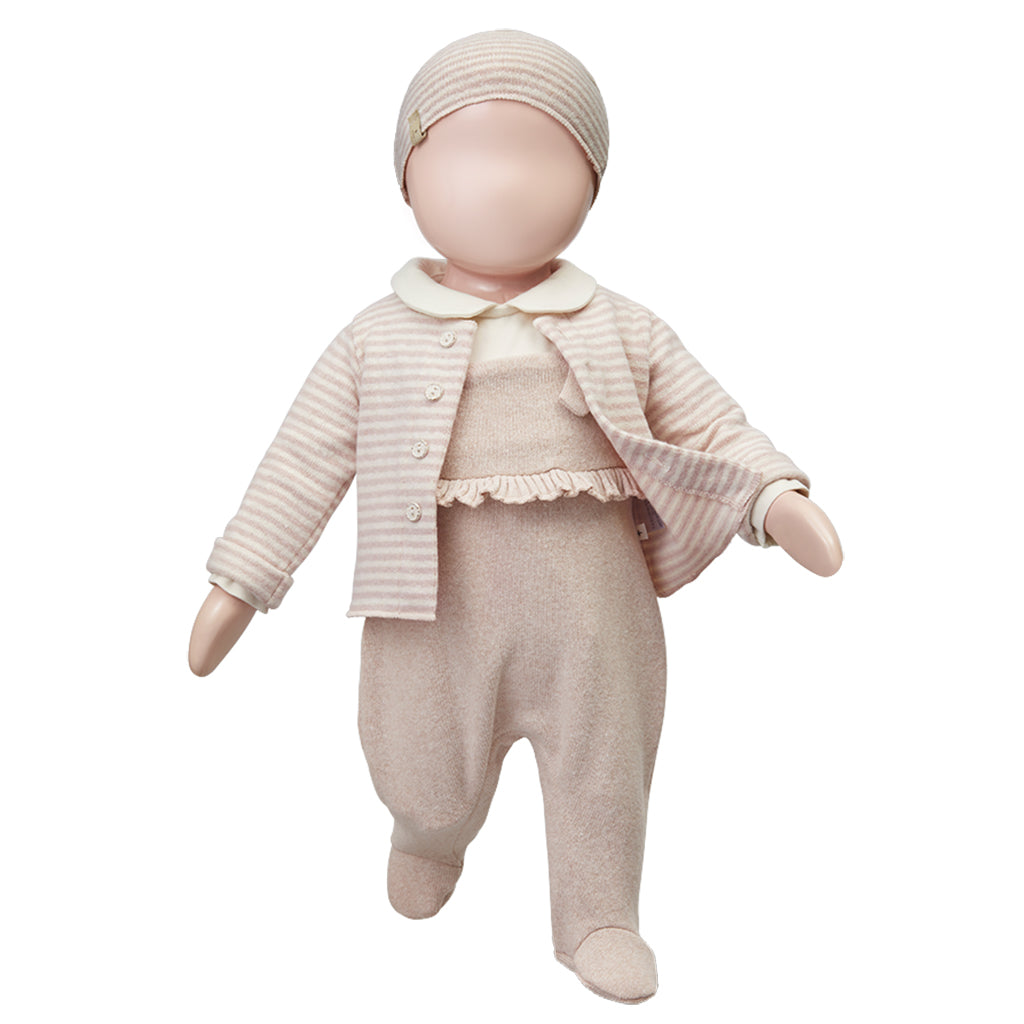 1+ In The Family Baby Lara Cardigan Light Pink Stripes