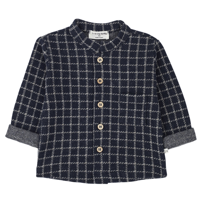 1+ In The Family Baby And Child Rick Shirt Navy Blue Checks