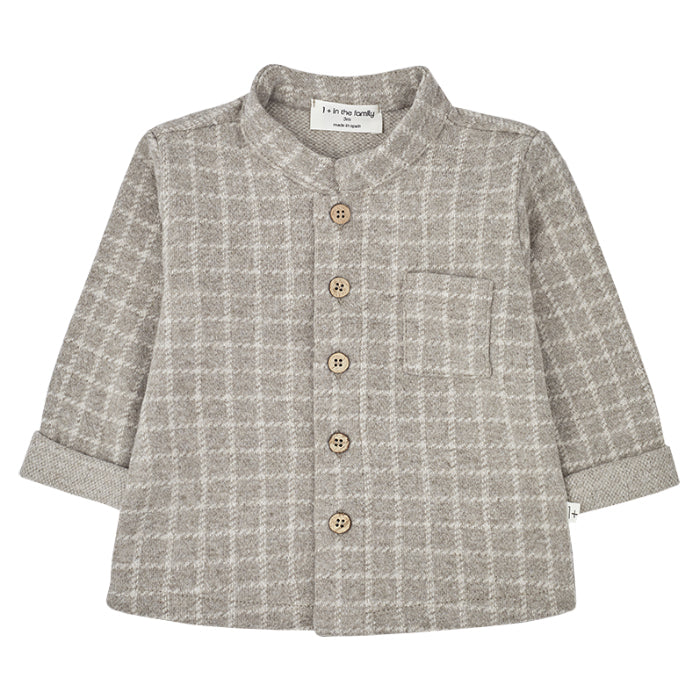 1+ In The Family Baby And Child Rick Shirt Taupe Checks