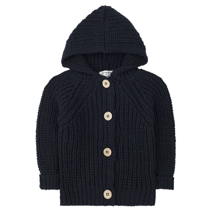 1+ In The Family Baby And Child Ross Hooded Jacket Navy Blue