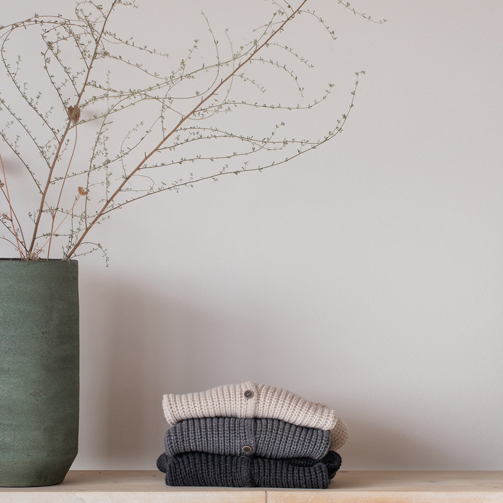 1+ In The Family Baby And Child Simo Hooded Cardigan Grey