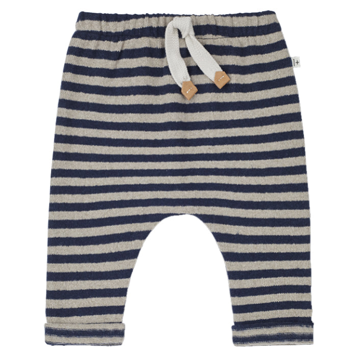 1+ In The Family Baby And Child Tristan Pants Navy And Taupe Stripes